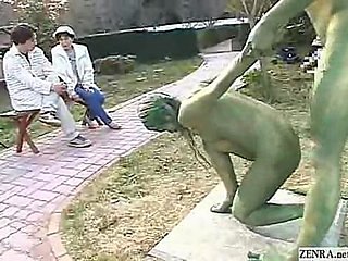 Yeşil Japon bahçesi heykeller kamu lanet