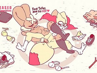 Pokemon Lopunny Dominating Braixen on touching Wrestling  away from Diives
