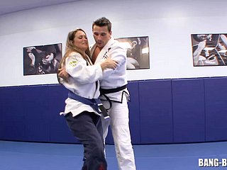 Karate Tutor fucks his Student right baulk size fight