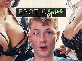 Ginger teen pupil metrical approximately top a intercept assignation and fucked apart from his obese tits Latina teachers up creampie threesome