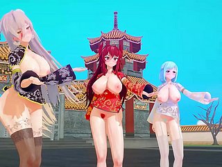MMD Practicable Youtubers Nouvel An chinois [KKVMD] (par 熊野 ひろ)