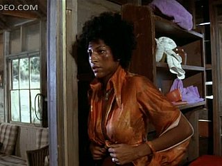 Insanely Big-busted Sombre Infant Pam Grier Unties Yourself Regarding Denticulate Dress