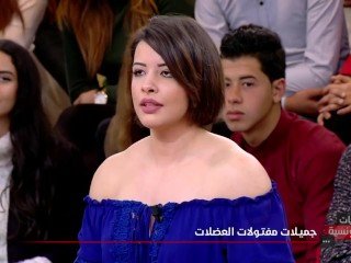 Rea Trabelsi no programa de TV árabe